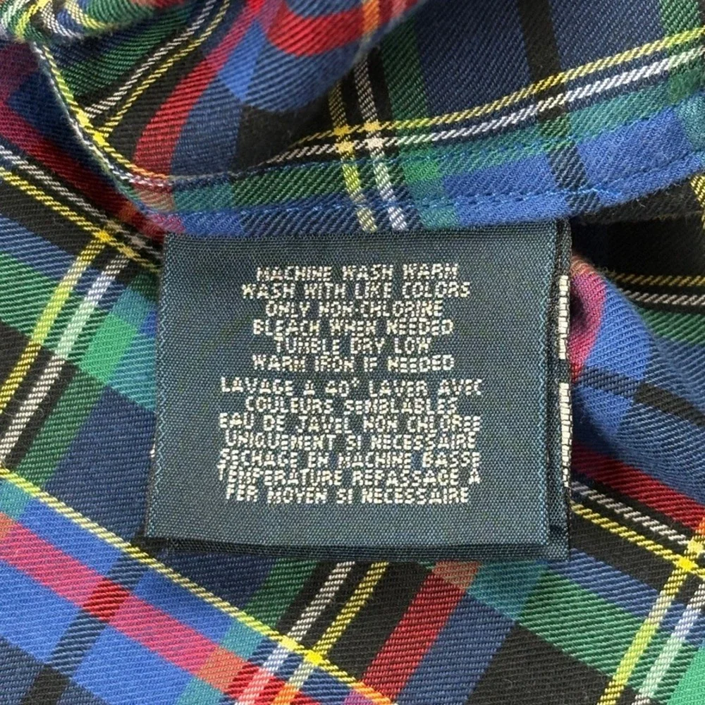 Ralph Lauren Plaid Shirt Kids Size M‎ (12/14) Long Sleeve Button Down Cotton